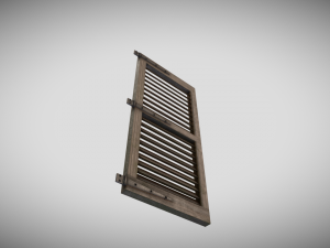 medieval window shutter 3D Модель