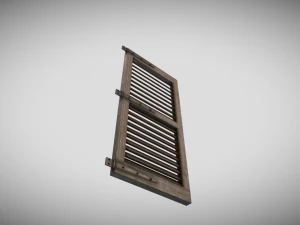 mittelalterlicher Fensterladen 3D Modell