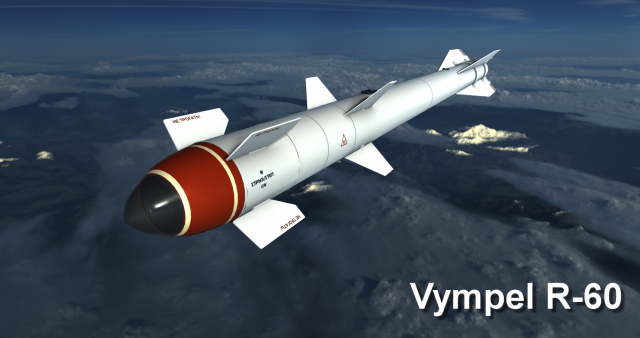 vympel r60 missile 3D मॉडल .c4d .max .obj .3ds .fbx .stl .blend 