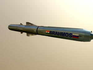 brahmos cruise missile 3D 模型