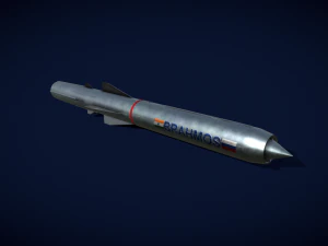 brahmos cruise missile 3D Model