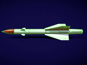 m&iacute;ssil r8-rm Modelo 3D