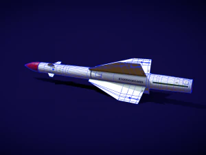 m&iacute;ssil r8-rm Modelo 3D