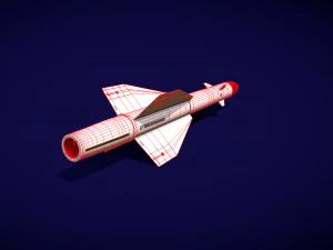 m&iacute;ssil r8-rm Modelo 3D