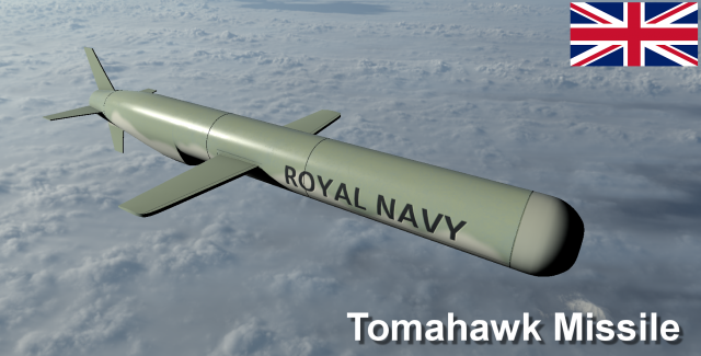 tomahawk missile 3D Model .c4d .max .obj .3ds .fbx .stl .blend 