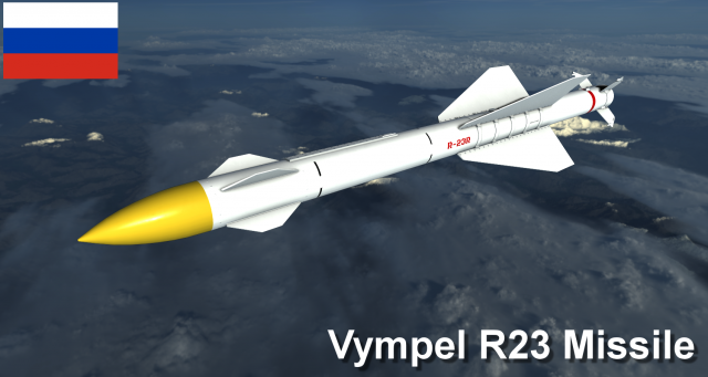 vympel r-23 missile 3D Model .c4d .max .obj .3ds .fbx .stl .blend 