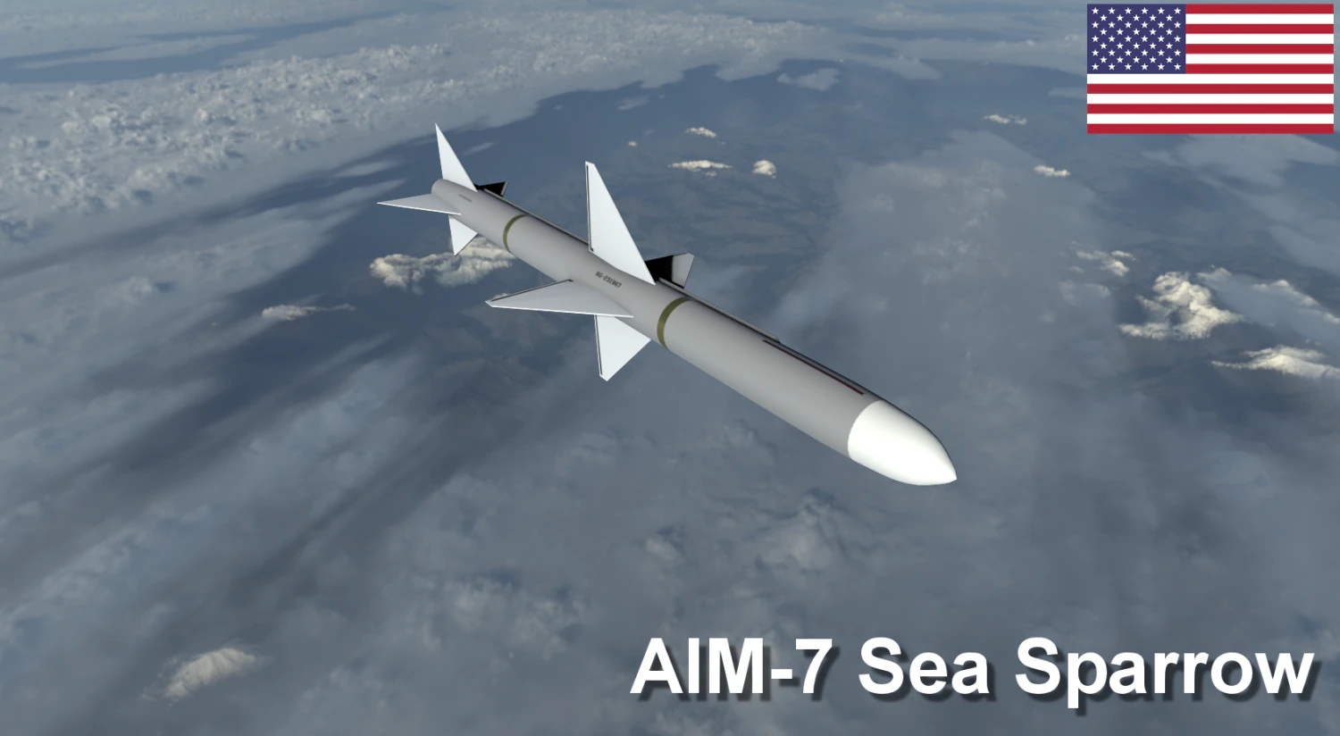 aim-7 sea sparrow 3D Model .c4d .max .obj .3ds .fbx .stl .blend 