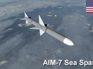 aim-7 sea sparrow 3D-Modell