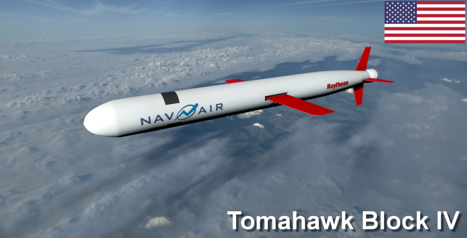 tomahawk block iv missile 3D Model .c4d .max .obj .3ds .fbx .stl .blend 