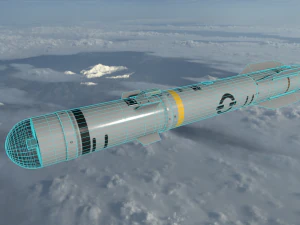 сірка ракета 3D Модель