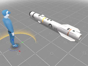 сірка ракета 3D Модель