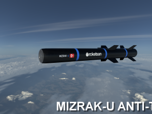 mizrak-u anti-tank missile 3D 모델