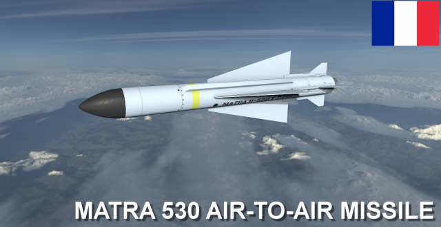 matra 530 air to air missile Model 3D .c4d .max .obj .3ds .fbx .stl .blend 
