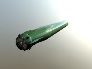 mk-48 adcap torpedo Modelo 3D