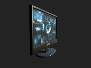 futuristic display monitor Model 3D
