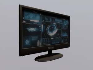 futuristic display monitor Model 3D