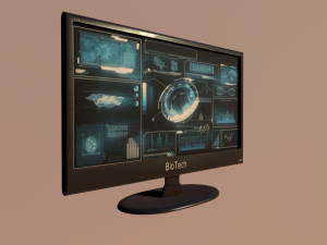 futuristic display monitor Model 3D