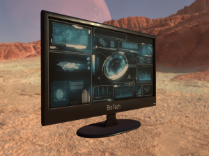 futuristic display monitor Model 3D