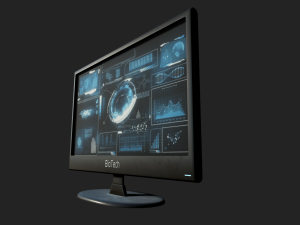futuristic display monitor Model 3D
