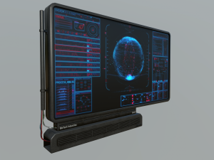sci-fi display panel 3D मॉडल