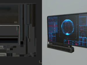 sci-fi display panel 3D Model