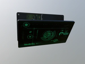 破損したSFディスプレイスキャナー 3Dモデル