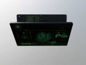 破損したSFディスプレイスキャナー 3Dモデル