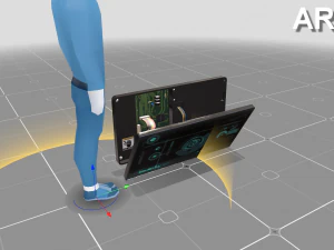 破損したSFディスプレイスキャナー 3Dモデル