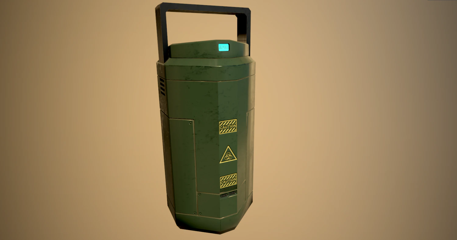 sci fi containment flask 3D Model .c4d .max .obj .3ds .fbx .stl .blend