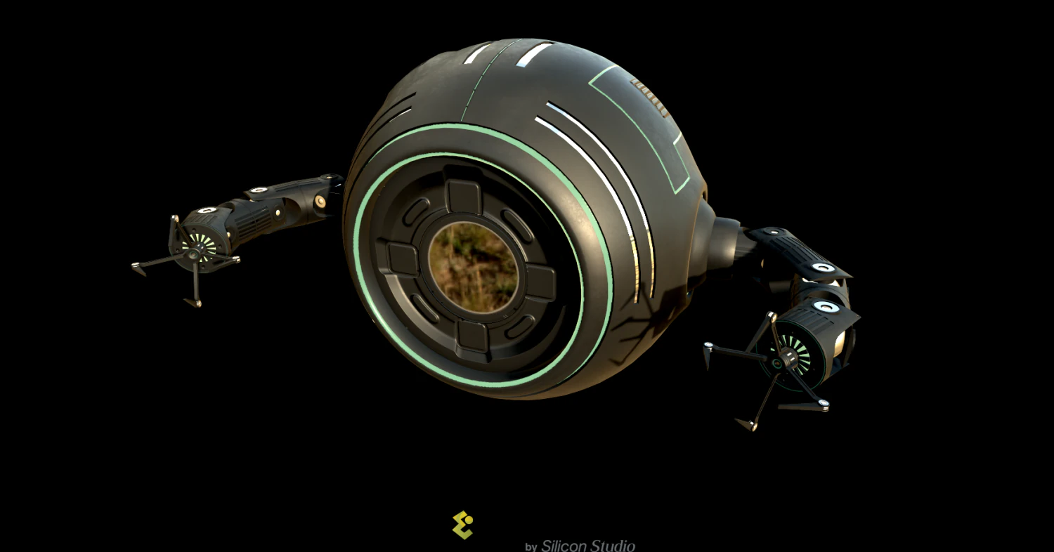 sci-fi repair drone 3D Model .c4d .max .obj .3ds .fbx .stl .blend 