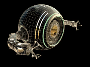 sci-fi repair drone 3D Model