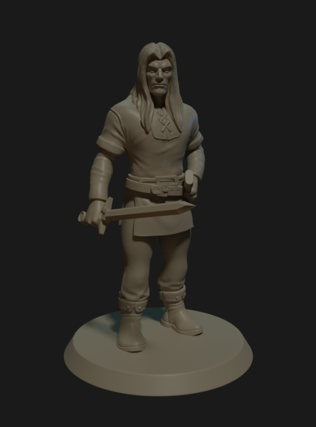warrior Model do druku 3D .c4d .max .obj .3ds .fbx .stl .blend 