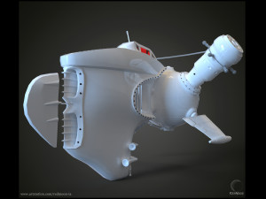 spaceship 3D 模型
