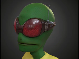Alien lizard - - spaceboard 3D Model