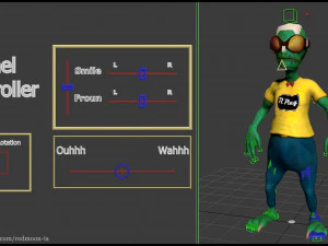 Alien lizard - - spaceboard 3D Model