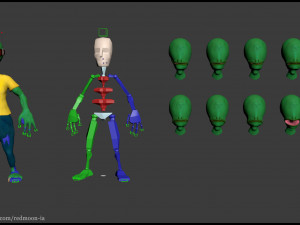 Alien lizard - - spaceboard 3D 모델