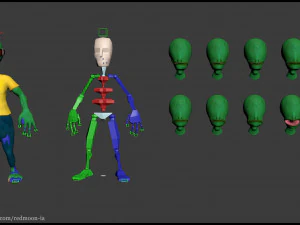Alien lizard - - spaceboard 3D Model