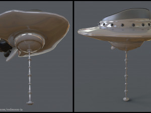 Alien lizard - - spaceboard 3D 모델
