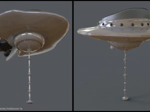 Alien lizard - - spaceboard 3D Model