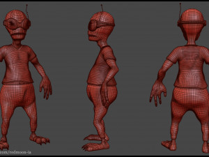 Alien lizard - - spaceboard 3D 모델