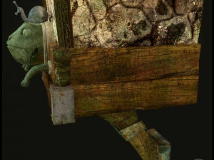house balcony stylized 3D Model