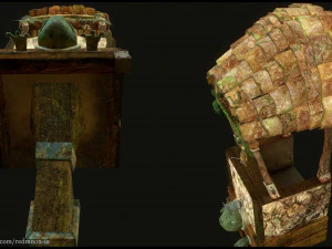 house balcony stylized 3D Model