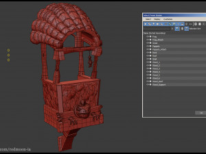 house balcony stylized Modelo 3D