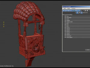 house balcony stylized 3D Model