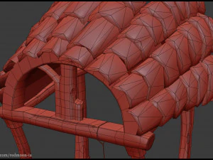 house balcony stylized 3D Model