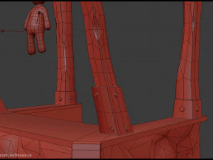 house balcony stylized 3D Model