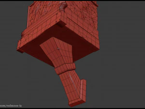 house balcony stylized 3D Model