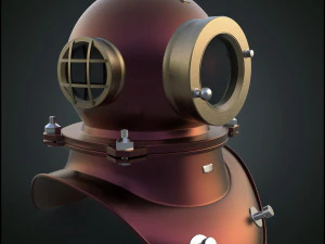 다이빙 헬멧 3D 모델