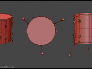 drums set Modelo 3D