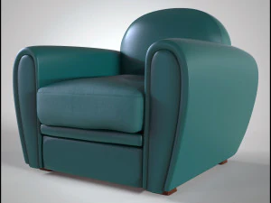 sof&aacute; de couro Modelo 3D